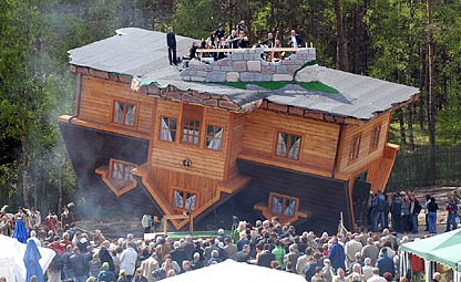 Upside-down house