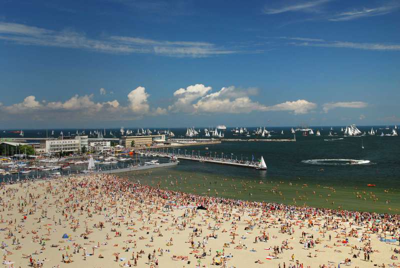 Beach in the city center