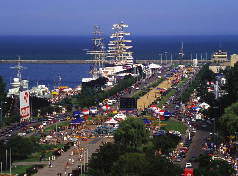 Aerial view on the city center
